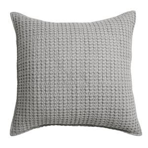 Levtex Home Mills Waffle Square Cotton Throw Pillow, Gray